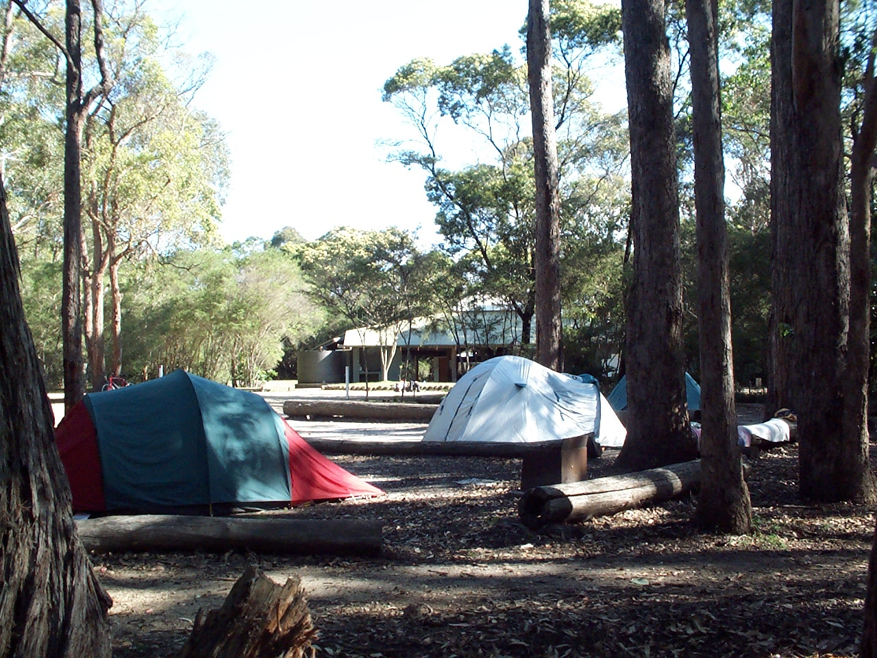 Camping at Hobart beach